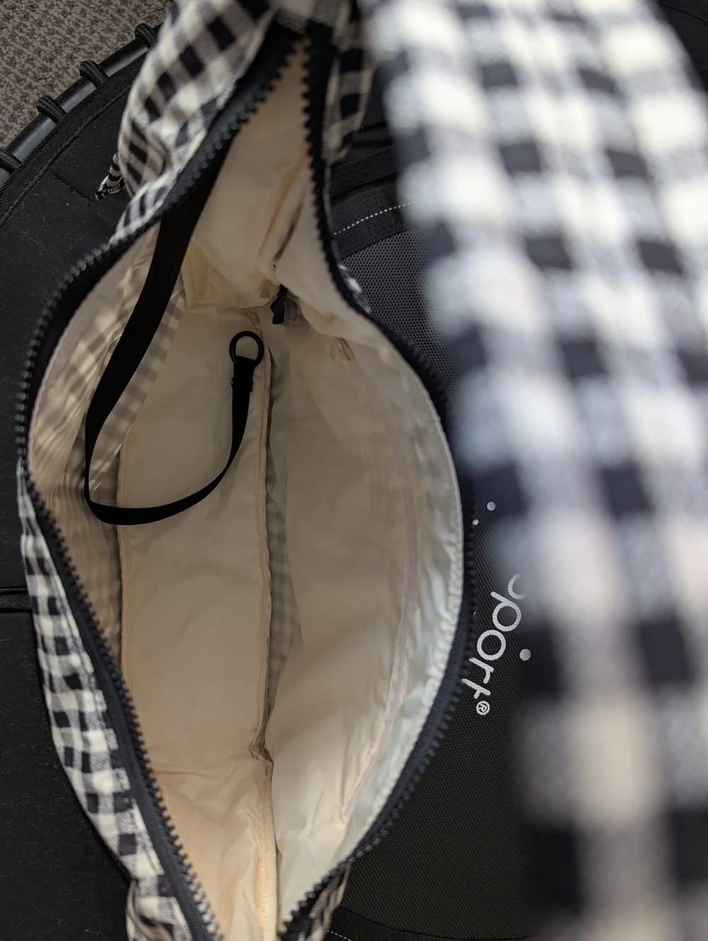 Baggu Nylon Shoulder Black and white gingham bag - Picture 5 of 8